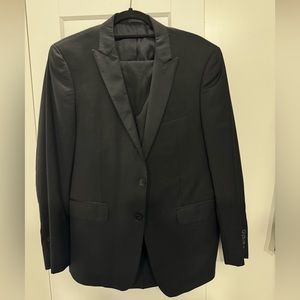 2 piece Calvin Klein black slim fit suit